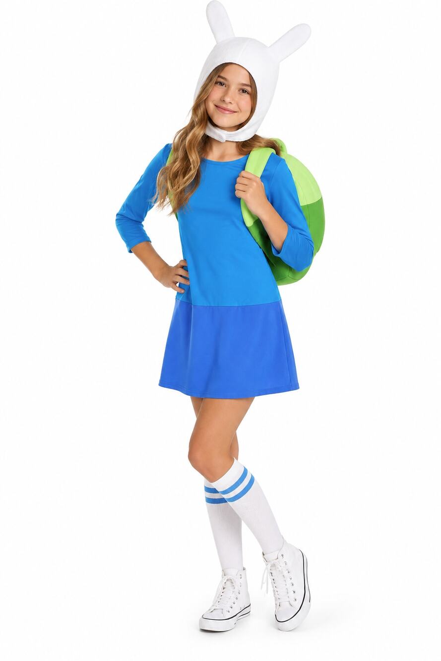 Spirit Halloween Adventure Time Fionna Costume Child XL 14-16 Hat Backpack